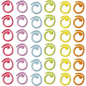 18/36pcs Random Color Helical-Shaped Metal Stitch Markers, Multicolor Crochet Locking Rings for Knitting & Crocheting, Stitch Markers Set, Accessories