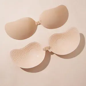 Sticky Bra, Backless Strapless Invisible Push Up Bra, Seamless Self-Adhesive Silicone Lingerie for Women, Reusable Nipple Cover Accessories