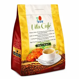 DXN Vita Cafe Lingzhi 6 in 1 Coffee 20 Sachets with Ganoderma Extract , Ginseng coffe Reishi Ganoderma coffee