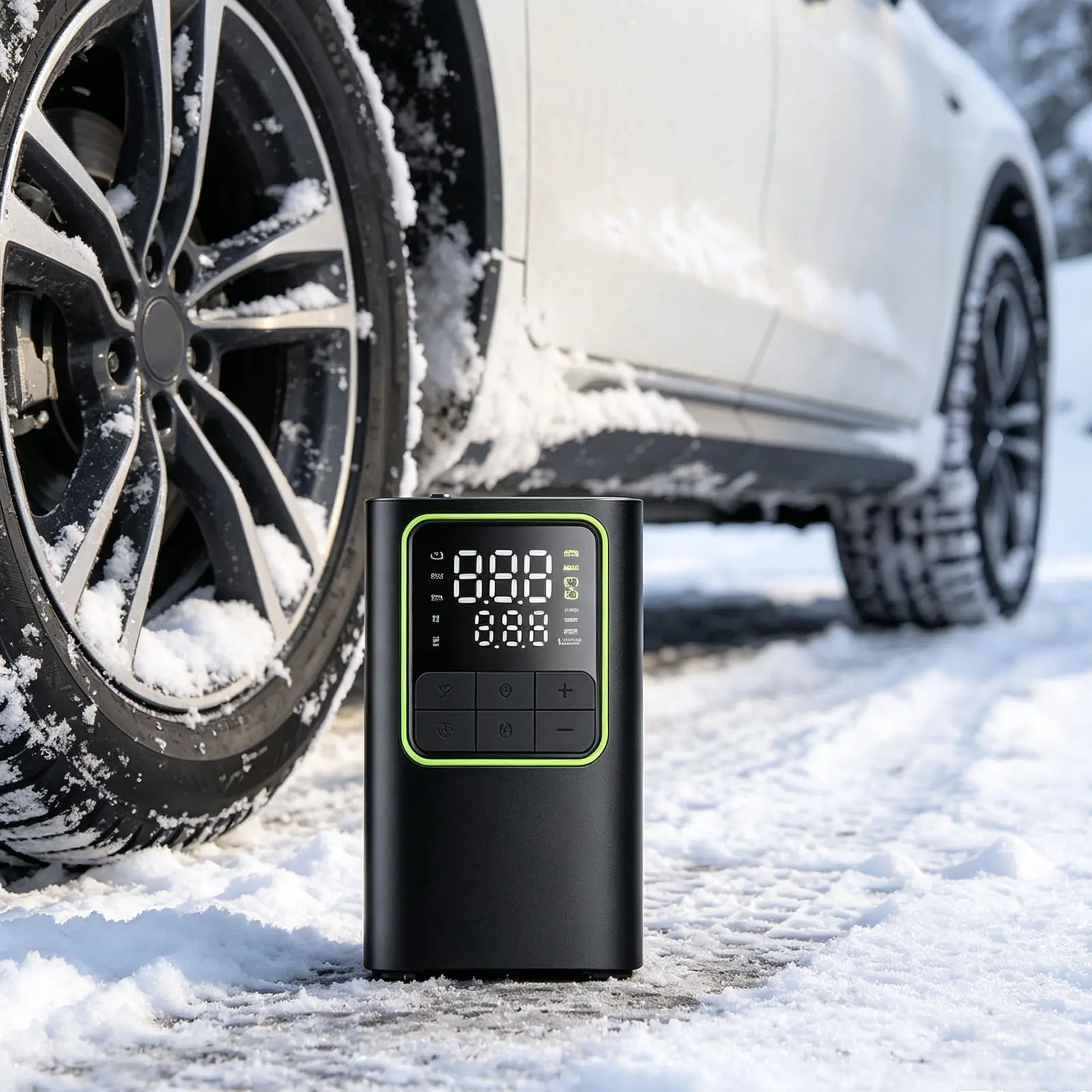 Portable Tire Inflator Pump, 150PSI Digital Pressure Gauge, 6000mAh High-Capacity Fast Inflation Pump for Car, Motorcycle, Pump Tire