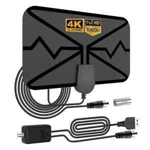 1080P 4K Ultra HD Digital TV Antenna with 3m Cable, USB Powered Indoor Signal Booster, Compatible with Smart & Old Tvs, 2025 Christmas Gift