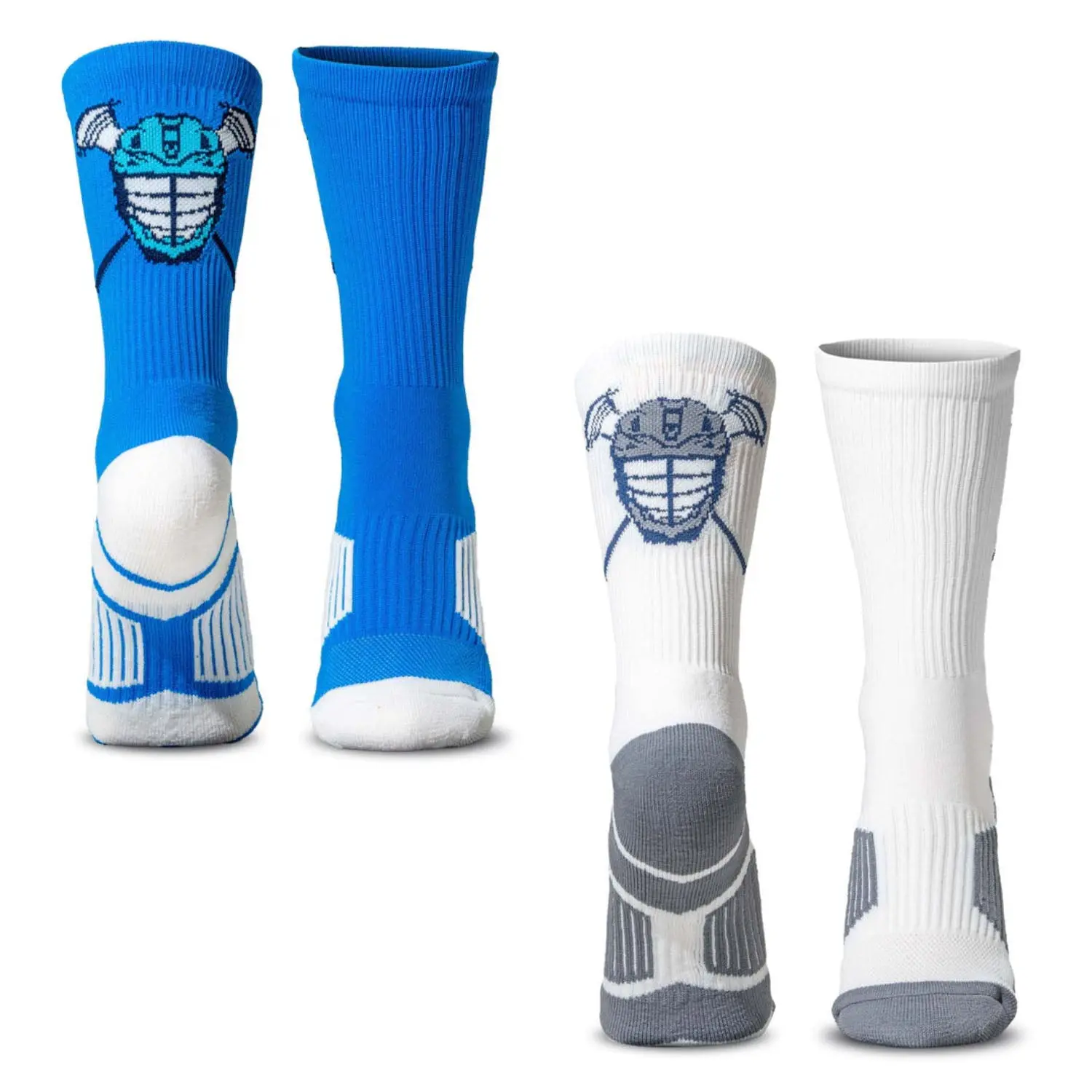 Men's Adult Lacrosse Woven Mid-Calf Crew Socks Set - Performance Fabric, Absorbs Impact and Reduces Fatigue, Moisture-Wicking, Supportive Bands, Cushioned Footbed, Gear Up for Intense Play