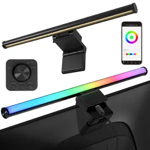 Hive Vibes 17" Monitor Light Bar with RGB Backlight, Wireless Remote and App Control, Stepless Dimming, Eye Care, Multiple Color Modes, Anti-Glare Desk Lamp for Home and Office
