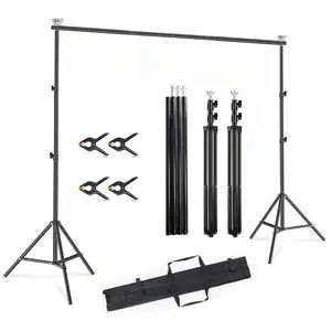 Wedding Backdrop Stand 10x7ft(WxH) Photo Studio Adjustable Metal Background Stand ,Balloon Arch Support Kit With 4 Crossbars, 4 Backdrop Clamps, Parties Wedding Events Decoration