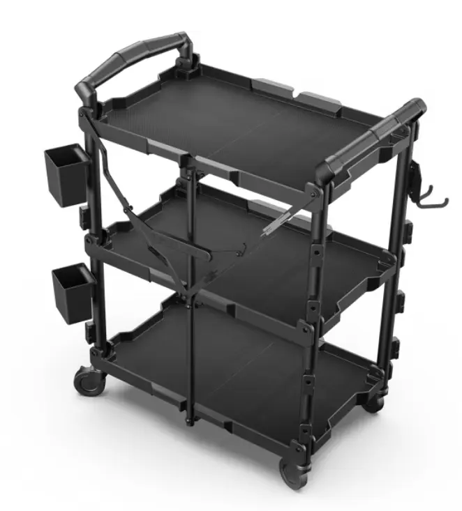 Hyper Stack New Foldable Collapsible Utility Cart, Black