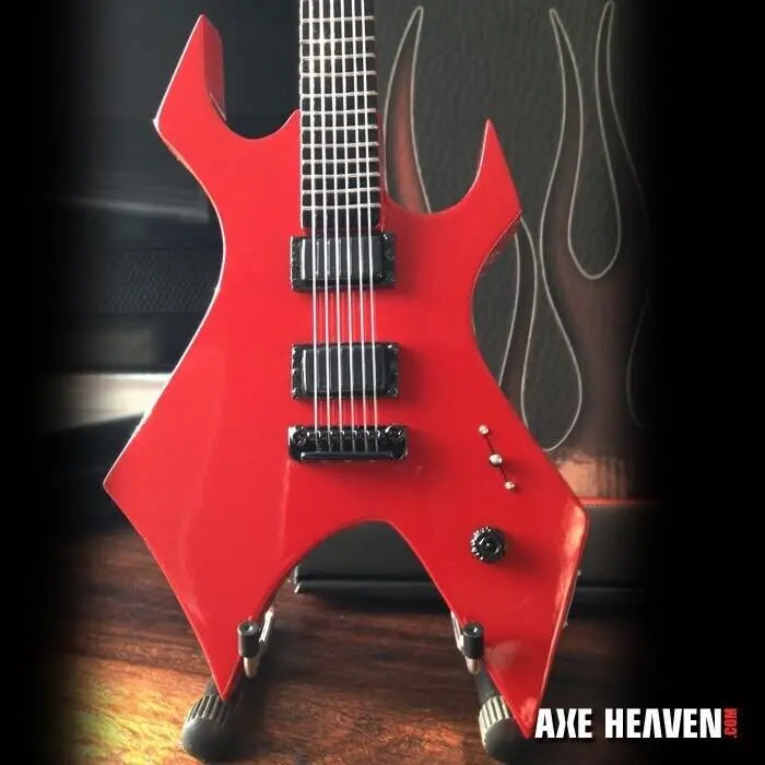 Authentic and Licensed Slipknot (Mick Thompson) Signature Red Warlock 1:4 Scale Metal Replica Guitar, Collectible Palm Gift with Box