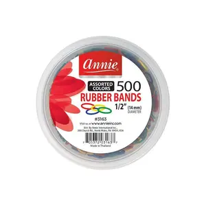 14mm Small Elastic Hair Rubber Bands, 500-Count Assorted Colors Ties for Ponytails, Braids & Messy Buns, Easy to Use Accessories