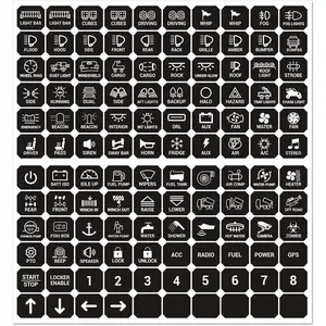 Nilight 120PCS Switch Panel Stickers Multifunction Button Stickers for 6/8 Gang Switch Panel Label Decal for Circuit Panel Cars Marine Boats RV Truck Vehicle Text Sticker Dashboard multifunction lights vehicle lighting