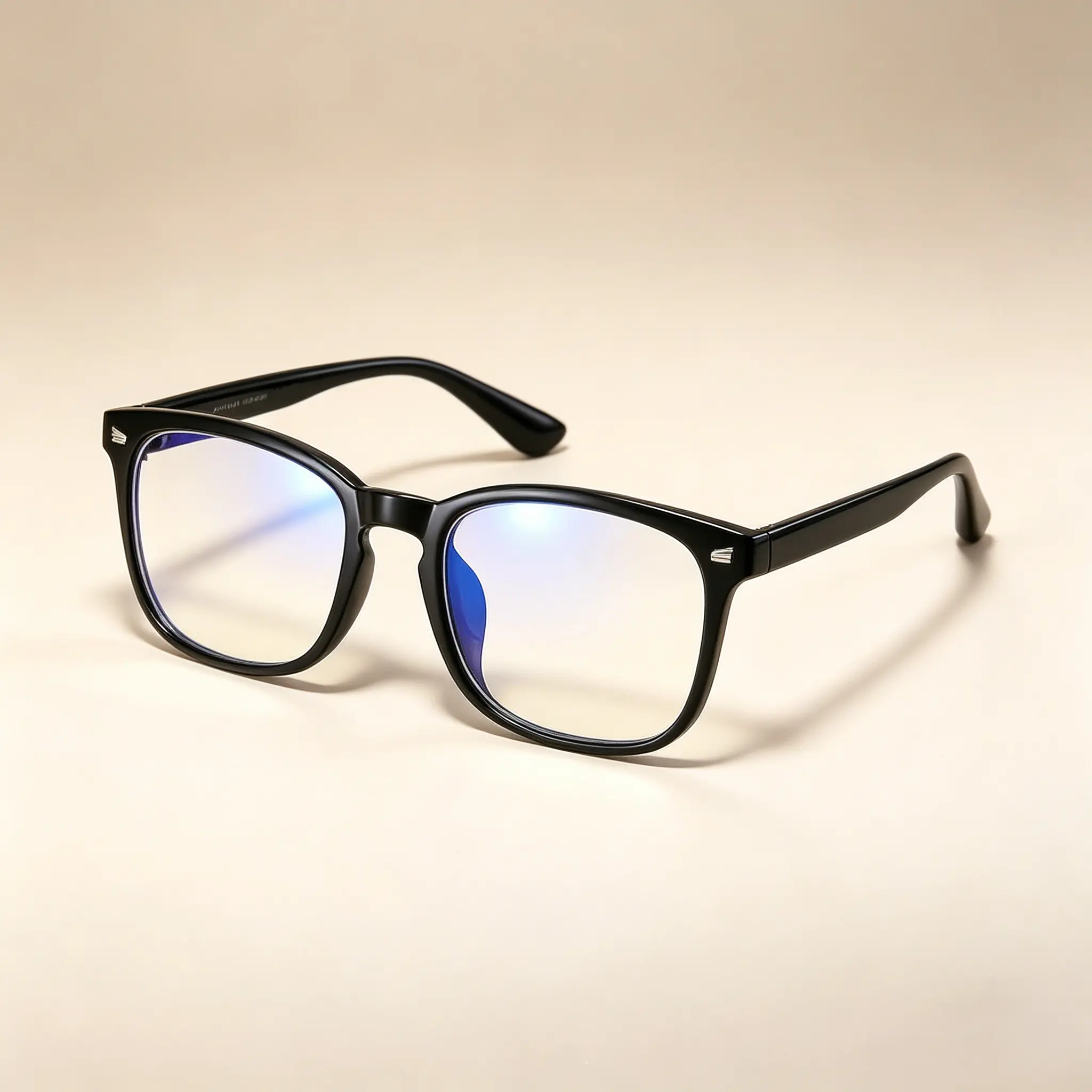 Unisex Modern Blue Light Glasses - Bright Black Frame/Anti-Blue Light Trendy Sports Eyewear, Anti-Eye Strain, Computer Screen Protection, Lightweight Fashion Frame for Gamers, Daily Work, Gift-Worthy Use, Studying, Gaming