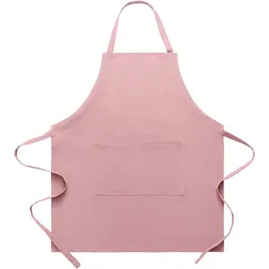 Cotton Linen Apron for Women - Adjustable Casual Apron with Pocktes,  for Florist, Coffee House and Kitchen