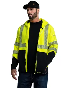 Ariat Men's Fr Hi-Vis Full Zip Hooded Work Jacket Big - 10027912-Big