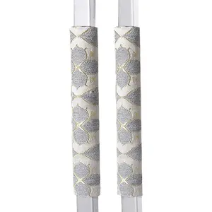 OUGAR8 Refrigerator Door Handle Covers Handmade Decor Protector for Ovens, Dishwashers.Keep Your Kitchen Appliance Clean from Smudges, Food Stains (Quatrefoil)