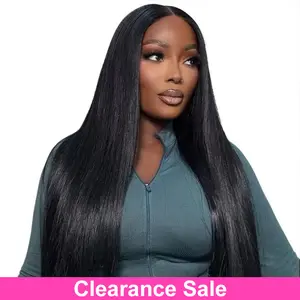 [Clearance Sale] BGMgirl Hair Straight Pre Plucked Pre Cut 6*4  HD Lace Wear Go Human Hair 180% Density Glueless Closure Wig Closure Wig TikTokShopBlackFriday