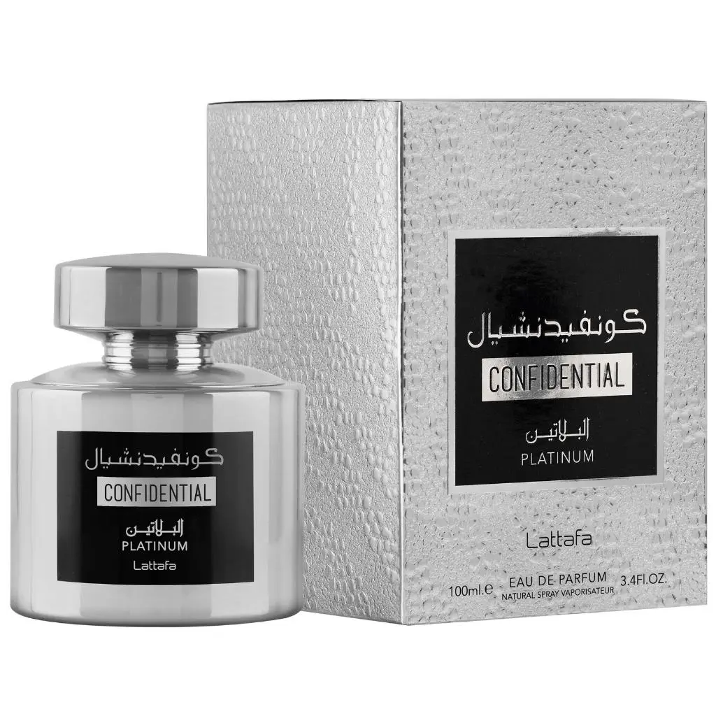 Confidential Platinum EDP - 100Ml by Lattafa Musk Patchouli