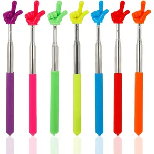7 count Telescopic Teachers Pointer, Extendable Hand Pointer Stick for Classroom, Presentation, Blackboard, Retractable Metal Pointer for Teachers and Presenters (Multiple Colours)