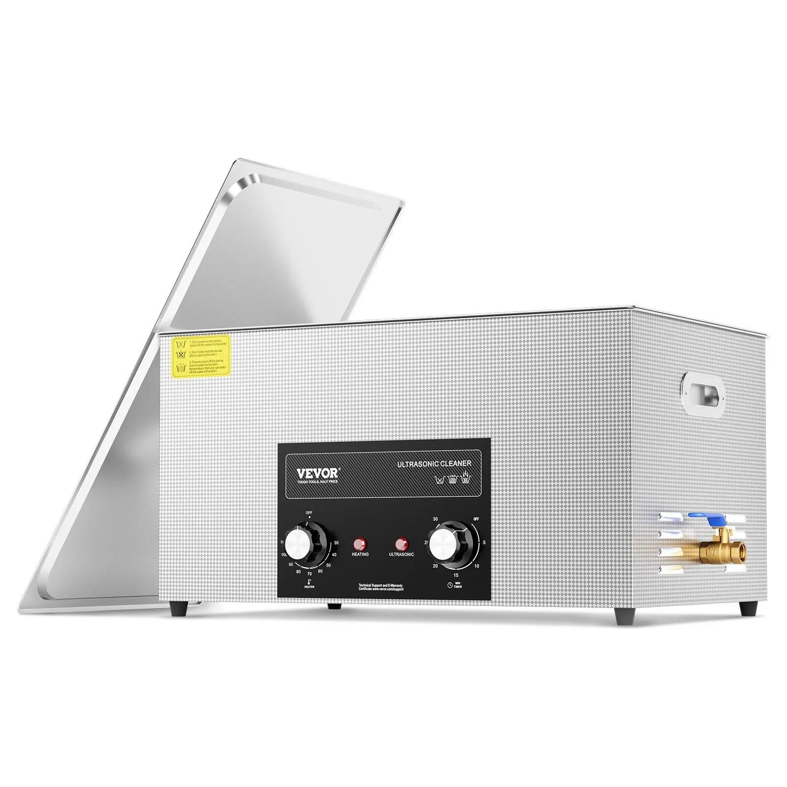 【summerfinds】VEVOR 22L Ultrasonic Cleaner with Heater and Timer, 600W Stainless Steel Ultrasonic Cleaner Machine with Degas & Gentle Modes, Ultrasonic Parts Cleaner with Knob Control for Machine Part Auto Tool
