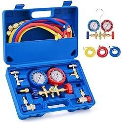 Orion Motor Tech AC Vacuum Pump & Manifold Gauge Combo Kit, 3.5CFM 1/4HP Pump, Complete Accessories Hoses Can Taps Adapters Fits R134a R12 R502 Automotive AC HVAC Maintenance Orion Motor Tech AC Vacuum Pump & Manifold Gauge Combo Kit, 3.5CFM 1/4HP Pump, Complete Accessories Hoses Can Taps Adapters Fits R134a R12 R502 Automotive AC HVAC Maintenance
