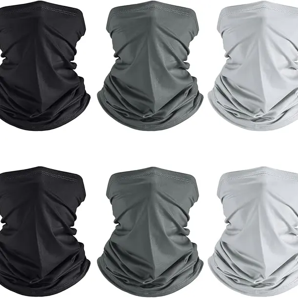 3/6 Pieces Summer UV Protection Cooling Neck Gaiter Face Clothing Neck Gaiter Mask Scarf Sunscreen Breathable Bandana