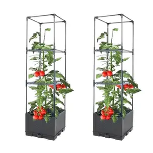 Raised Garden Bed Planter Box, Self-Watering Tomato Planters, Indoor Climbing Vegetable Cage, Outdoor Tomato Cage, Planter Pots