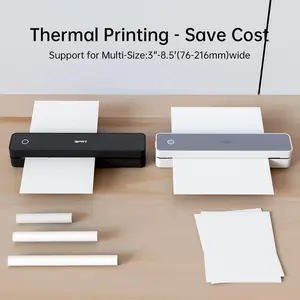 iDPRT Inkless Portable Printers Wireless for Travel, MT610 Pro Bluetooth Thermal Printer Compatible with Phone & Laptop,Support 8.5'' x 11'' US Letter & A4, Inkless Mobile Printer for Office, Home, School Wifi