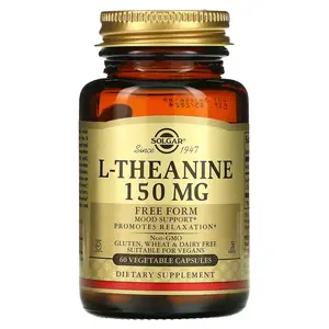 Solgar L-Theanine, Free Form, 150 mg, 60 Vegetable Capsules