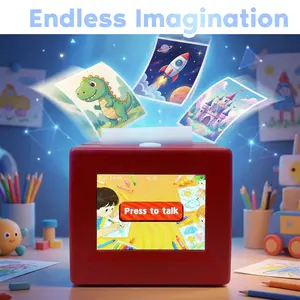 Kids AI Voice Coloring Printer, Voice Control Print, Outline Patterns for Coloring,Rechargeable & Portable,Perfect Children Gift for Birthday/Children’s Day/Classmates, Keep Kids Away from Screens, Foster Creativity & Hands-On Ability