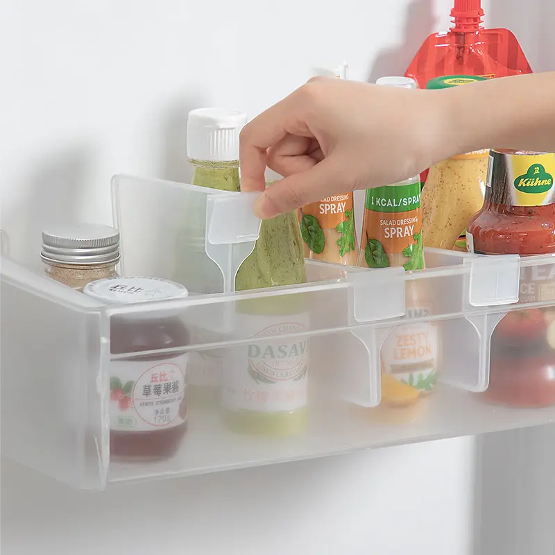 30-Count White High-Quality Plastic Fridge Drawer Dividers - 30 Dividers with Adjustable Width, Anti-Fall, Durable, Easy to Clean, Keeps Condiments Upright, Ideal for Home Storage Organization, 30 Counts, Maximizes Door Space