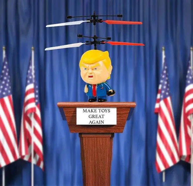 Donald Trump Flying Remote Control Big Head Sensor Helicopter Drone