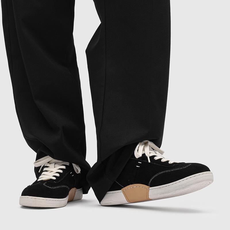 Preppy Style Must-Have: Two-Tone Suede Retro Sneakers for Men