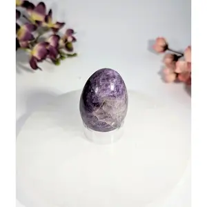 Chevron Amethyst Egg 1.5 x 1.75 Spiritual Crystal