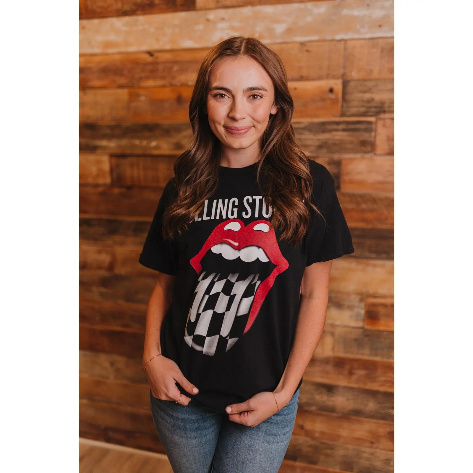 Rolling Stones Black Zip Code Graphic Tee