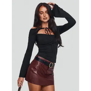 Nevah Long Sleeve Top Black