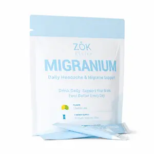 Migranium: Lemon Lime - The anti-headache powder with magnesium, vitamins & brain-boosting formula.