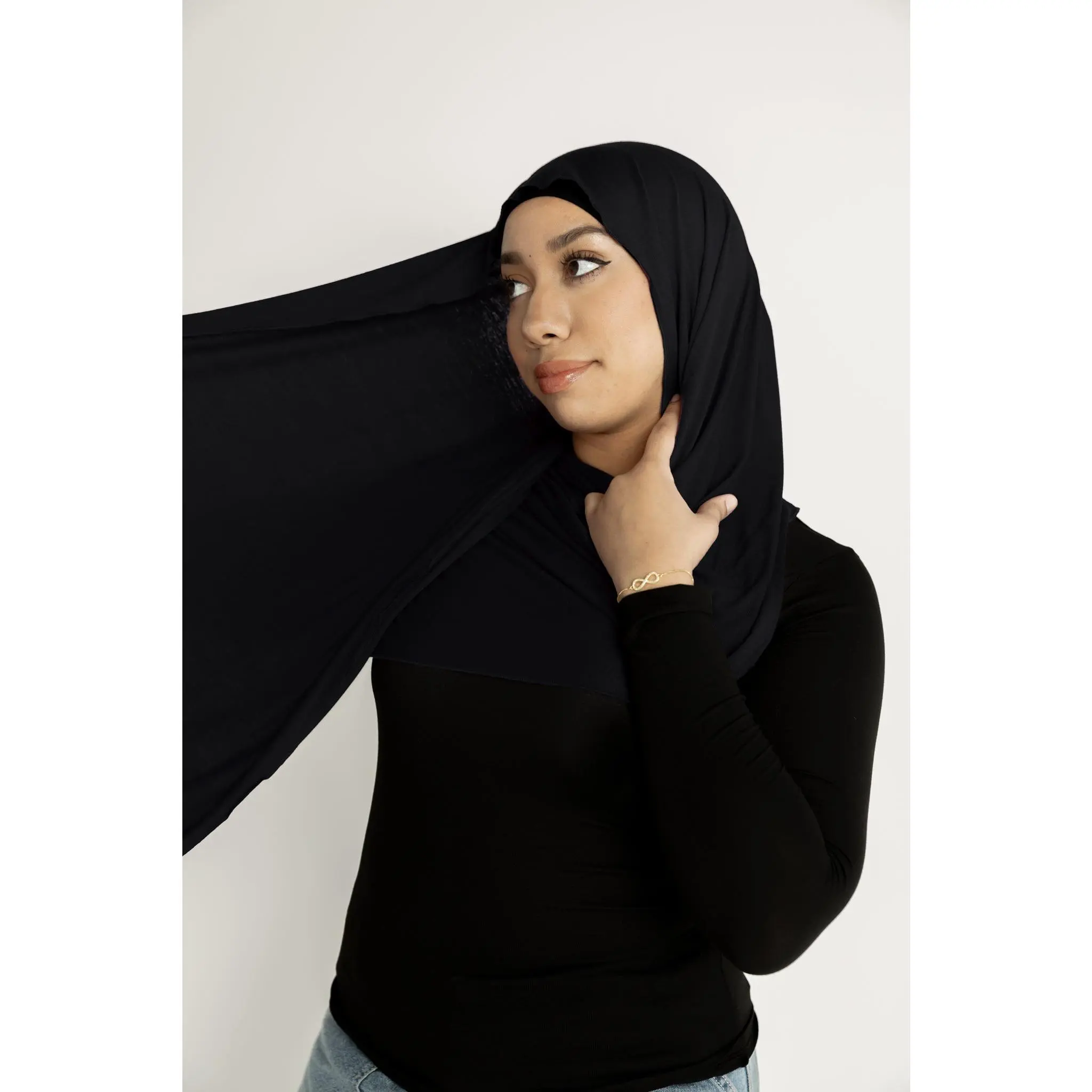 Jersey Hijab - Jet Black