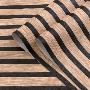 NINETAI Peel and Stick Wallpaper Wood-Grain Floor Tiles, 2 Rolls of PVC Material Wallpaper 17.7in*787.4in/193Sqft,Thickness: 1.2mm， Easy-Install, Wood Flooring Tiles