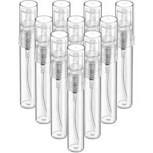 10 Pack 5ml Empty Fine Mist Mini Plastic Spray Bottles, Refillable Perfume Atomizers for Makeup & Travel Use, Lightweight Leakproof Portable Clear Containers [New Deal]