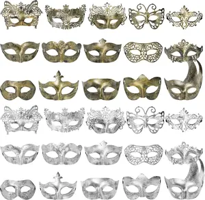 30 Pack Masquerade ,  Antique Venetian Party , Mardi Gras  for Men Women Halloween  Masquerade Theme Ball Party Bridal Shower Wedding