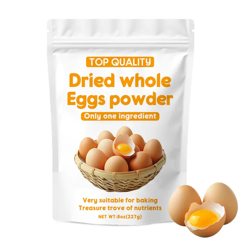 WACACEE whole egg powder, 8 oz (227 g), fresh pasteurized egg powder, single ingredient, no additives, made from fresh eggs, ideal for baking, cooking, breakfast, camping meals, quick meals, survival food, baking ingredients, loved by bakers.