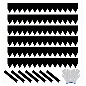 Garvee Galvanized Steel Landscape Edging 6-Pack, Metal Edging for Landscaping with Stakes, Hammer-in Metal Landscaping Edging for Yard Pathway & Flower Beds Lawn Edge for Garden Design