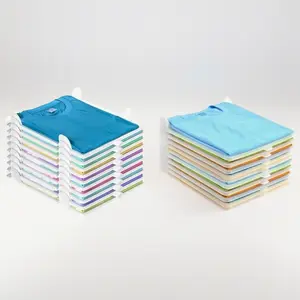 Tshirt Organizer 10 Pack Stackable Closet Organizer with Easy Access Shirt Folder Board Sturdy Durable Clothes Folder for Bedroom Dorm Room Storage