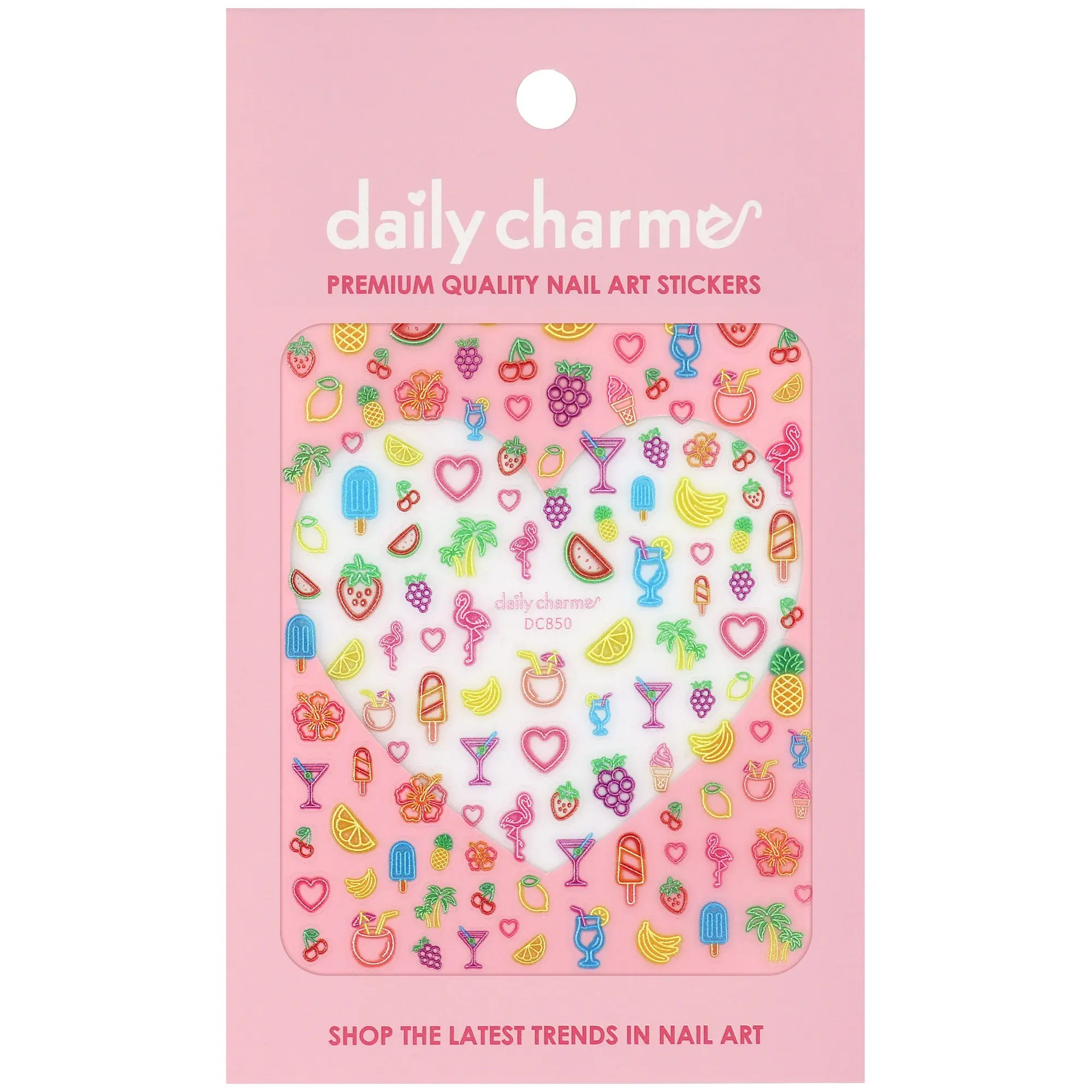 Chic Nail Art Sticker / Neon Paradise