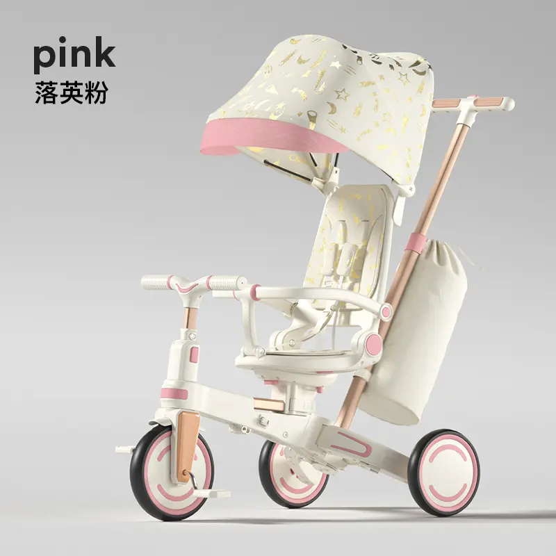 WINHOPE 9-in-1 | Multifunctional tricycle for babies aged 1–6 years, anti-tipover, foldable, quiet, shock absorption