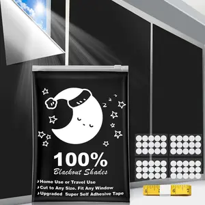Portable Blackout Curtains, 118" x 57",  Blackout, , , Hook & Loop Tabs, Ideal for Travel, Home, Office, Bedroom