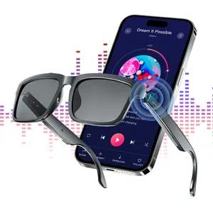 Bluetooth Audio Smart Glasses,Blue Light Lenses/Polarized Sunglass Glasses for Women Men,Open Ear Sound Mic & Speakers, Magnetic Charging,Touch & Voice Assistant