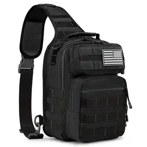 Outdoor Tactical Backpack, Men's and Women's Shoulder Bag, High Quality, Durable, Wear-resistant, Molle EDC Multi-functional Small Crossbody Bag, Hiking, Camping Hiking, Cycling Fitness, Everyday Carrying Chest Bag