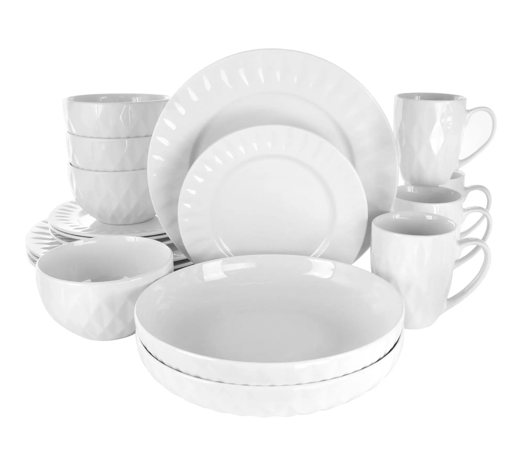 Elama Sienna 18 Piece Porcelain Dinnerware Set