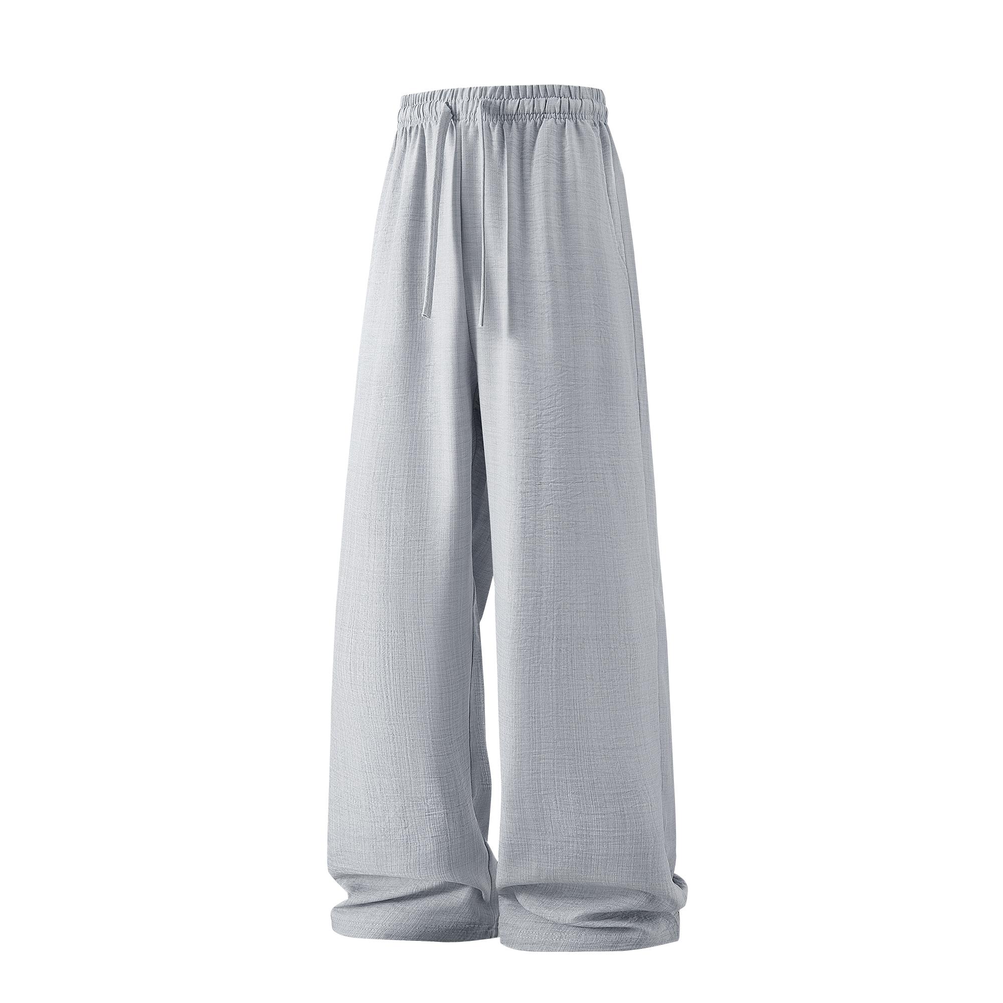Men&rsquo;s summer lightweight casual retro pants | Loose fit, drawstring tie, breathable and stylish, suitable for indoor gatherings and outdoor activities, minimalist design | Composition: 100% polyester fiber, cool to wear Trouser pantalones para hombre