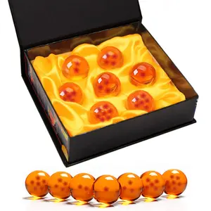 Acrylic Resin Glass Balls, Transparent Star Glass Balls, Toy Collectible Gift Set, 7-Piece Set, 1.65 Inch Diameter /4.2cm Star Crystal Balls