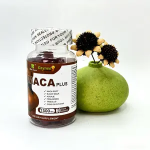 Wins Town Maca Plus Gummies 1500mg  with Black Maca Root & Dong Quai Extract 60 Vegan Gummies Antioxidant Supplement