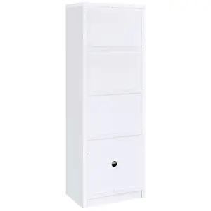Laughlin 3-shelf Engineered Wood Media Tower White
